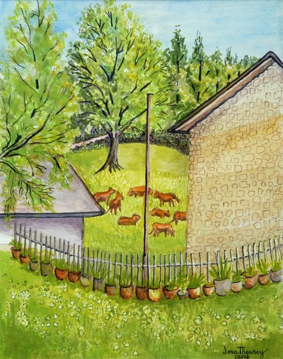 Vista dal giardino di Ruth, Limousin, Francia da Joan Thewsey